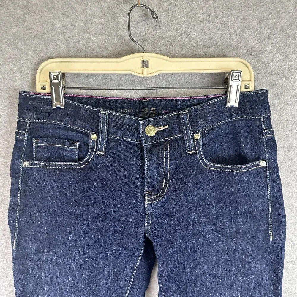 Kate Spade Size 25x24 Broome Street Skinny Women's Denim‎ Blue Jeans Career Slim